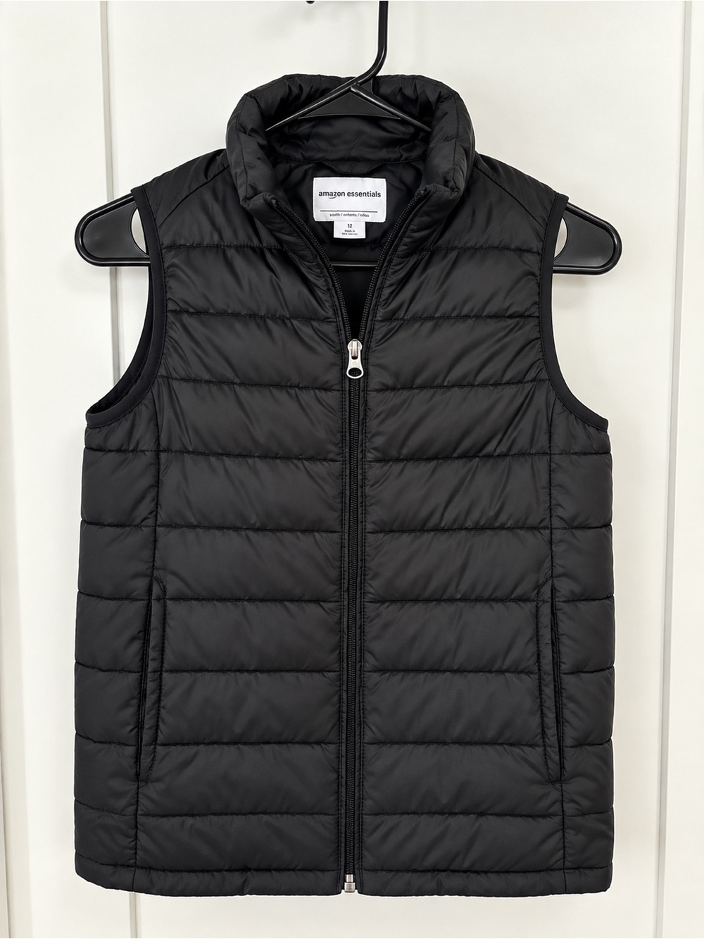Amazon Essentials Kids Black Quilted Puffer Vest